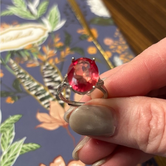 Certified Gemstone 8.85CT Natural Orange Spinel in 925 Sterling Silver Ring Sz 7 - Picture 10 of 11